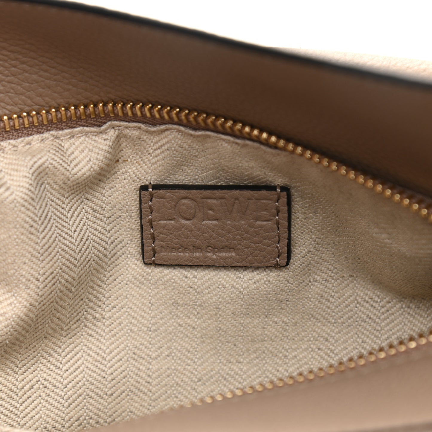 Grained Calfskin Small Puzzle Bag Sand