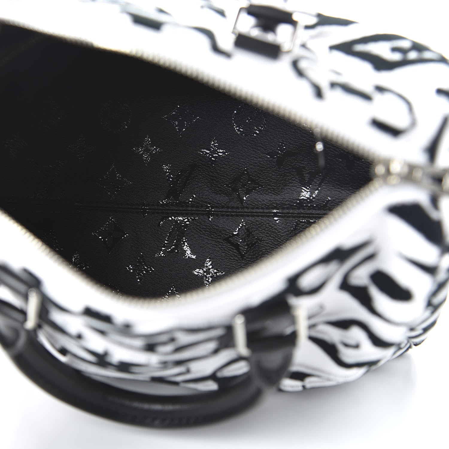 Louis Vuitton X UF Tufted Monogram Speedy Bandouliere 25 White Black 5 of 9