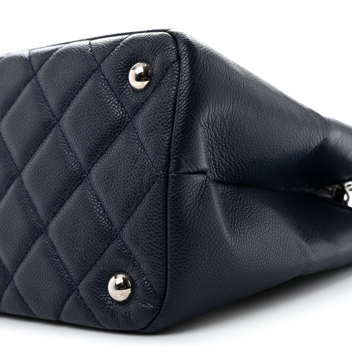 Chanel Caviar Timeless CC Soft Tote Navy Blue 10 of 13