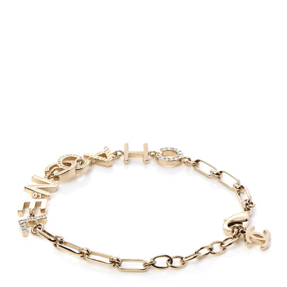 Chanel Metal Logo CC Chain Bracelet Gold 3 of 6