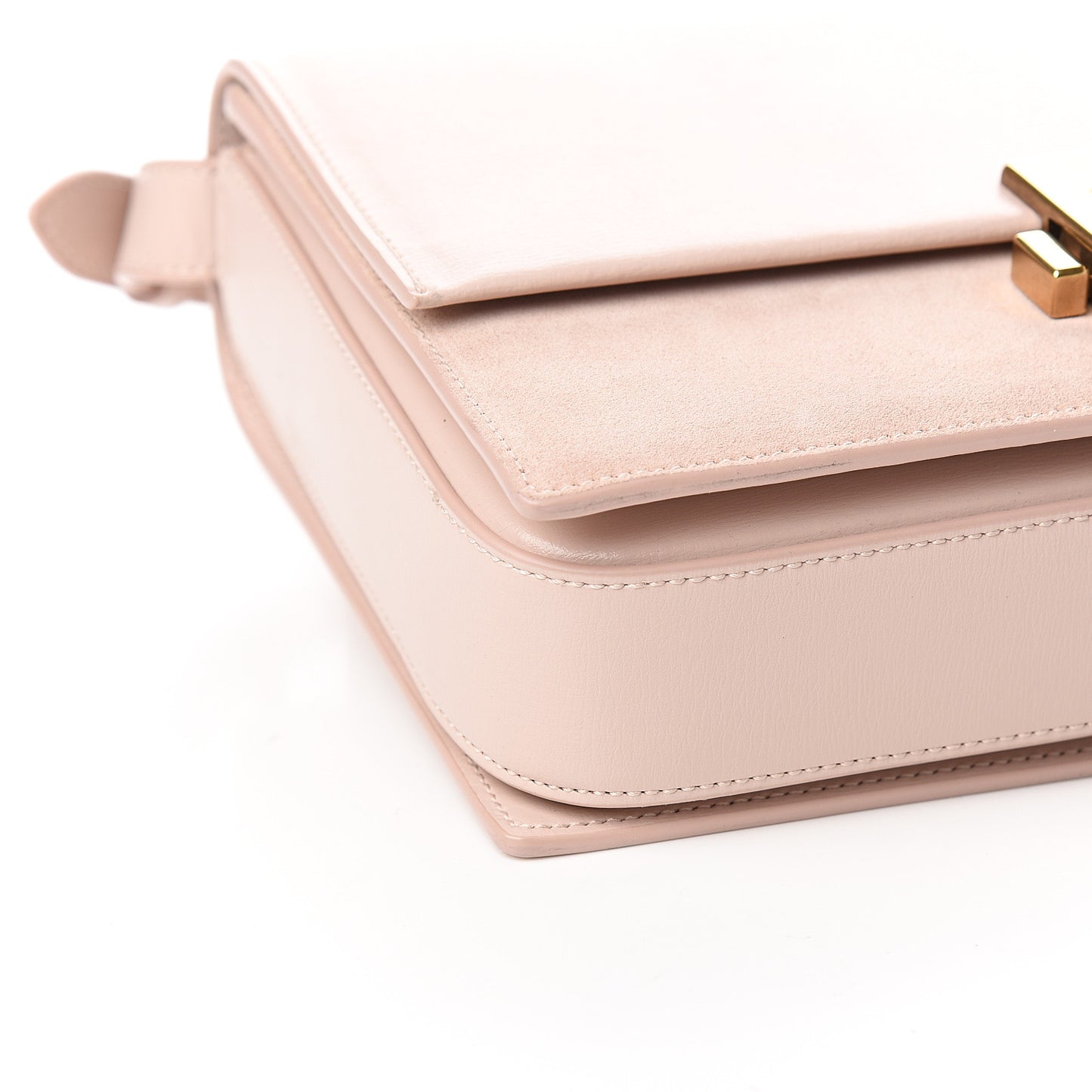 Smooth Calfskin Suede Medium Bellechasse Bag Marble Pink
