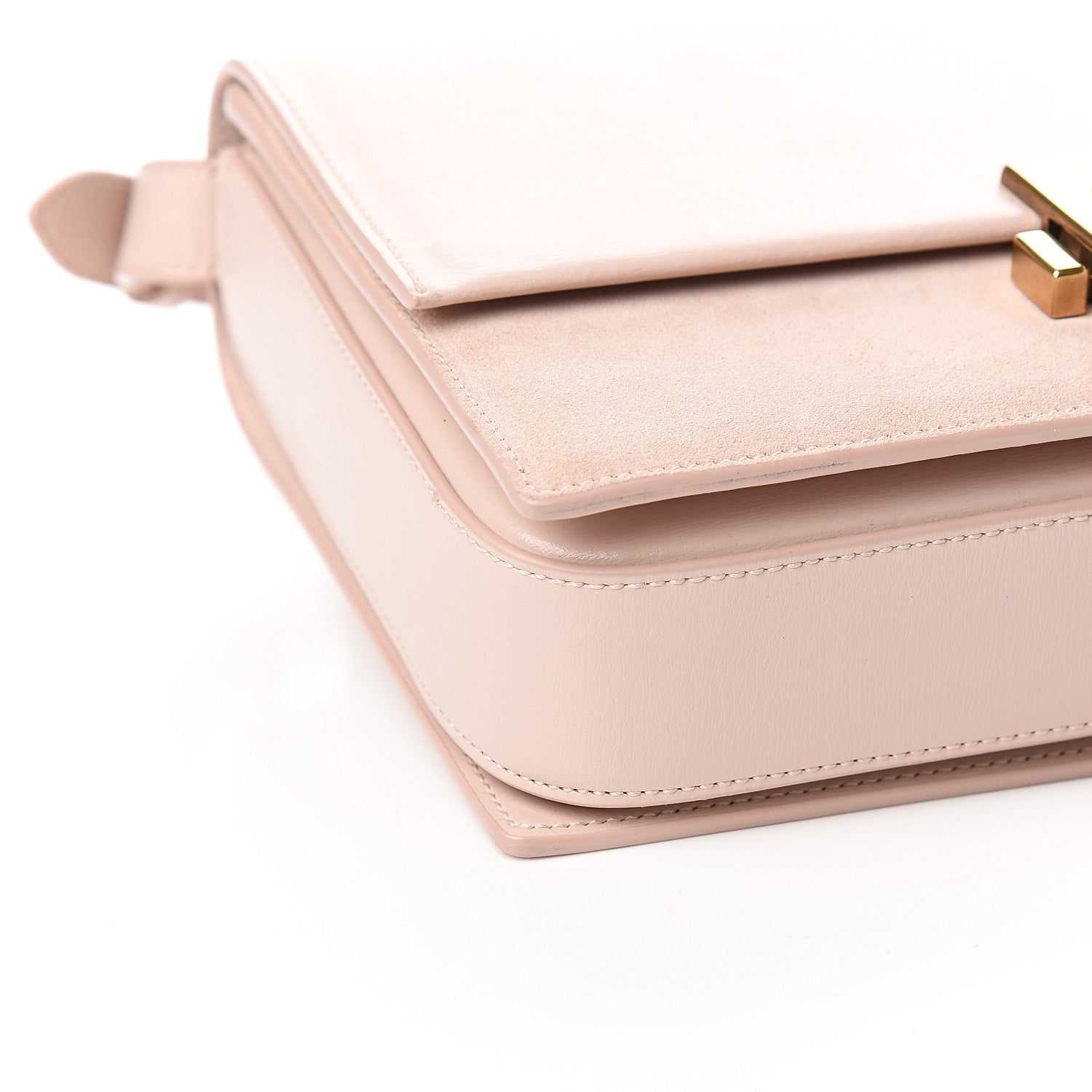 Saint Laurent Smooth Calfskin Suede Medium Bellechasse Bag Marble Pink 7 of 9