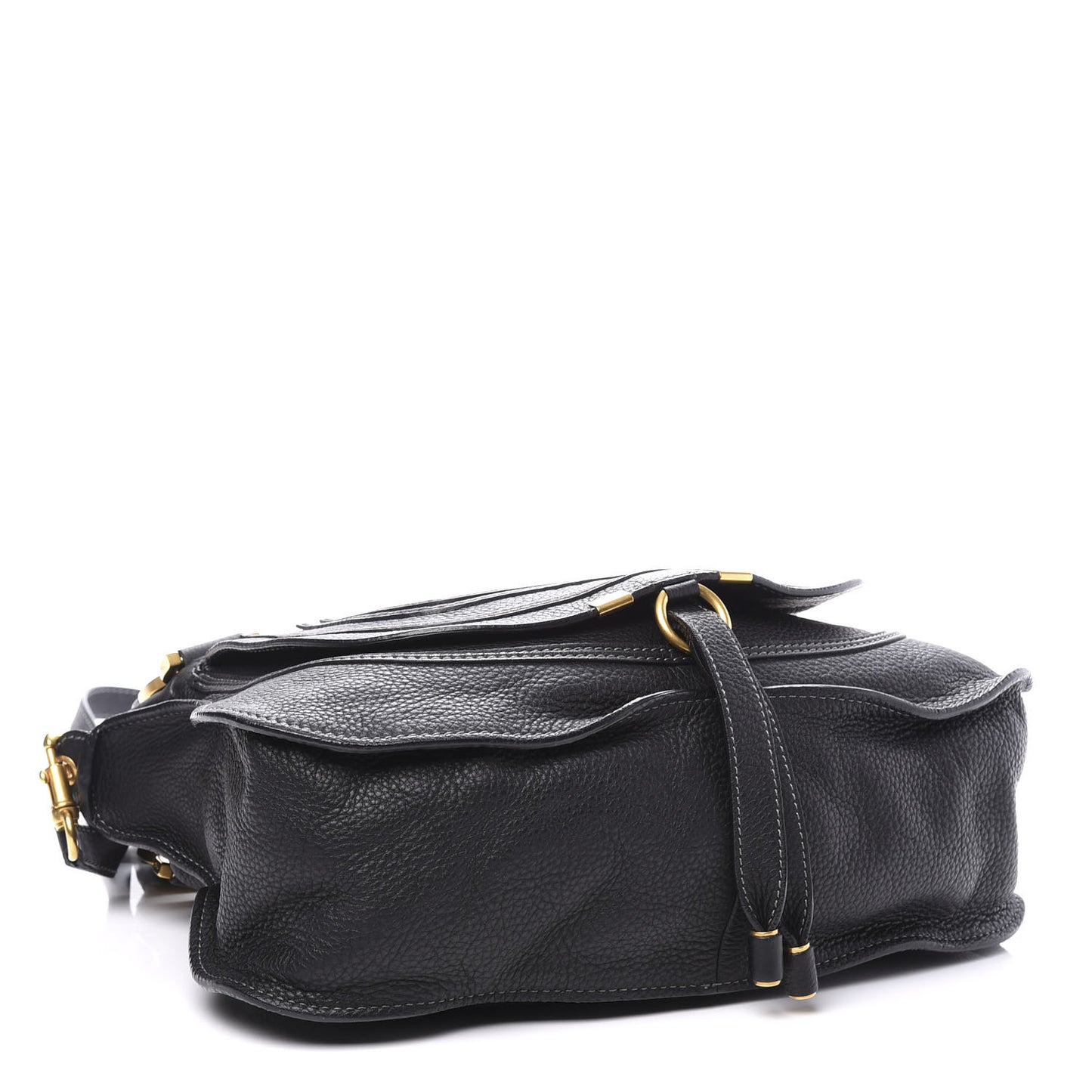 Calfskin Medium Marcie Satchel Black