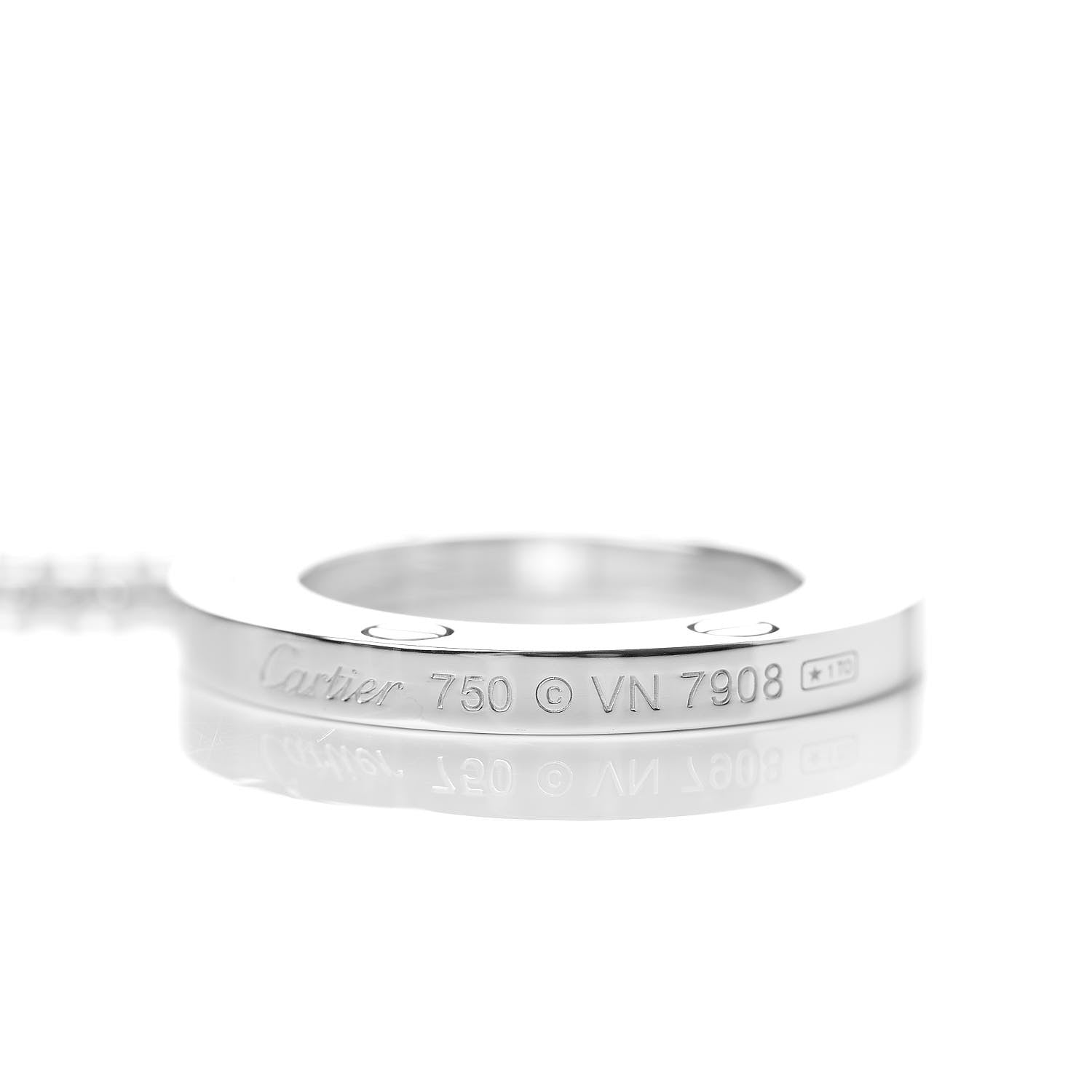 Cartier 18K White Gold LOVE Pendant Necklace 5 of 5