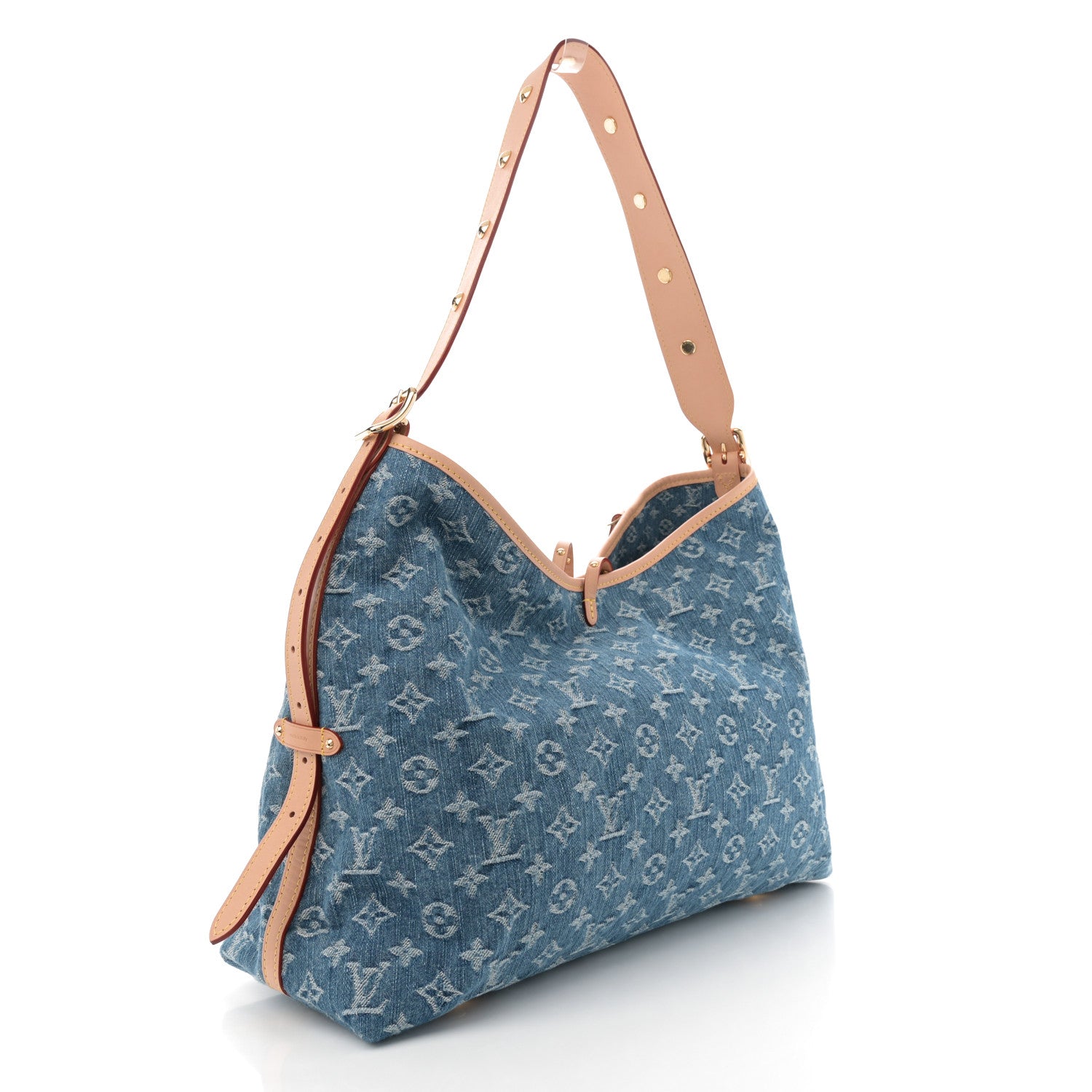 Louis Vuitton Monogram Denim CarryAll MM Blue 3 of 9