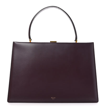 Celine Patina Box Calfskin Medium Clasp Bag Bordeaux 1 of 11