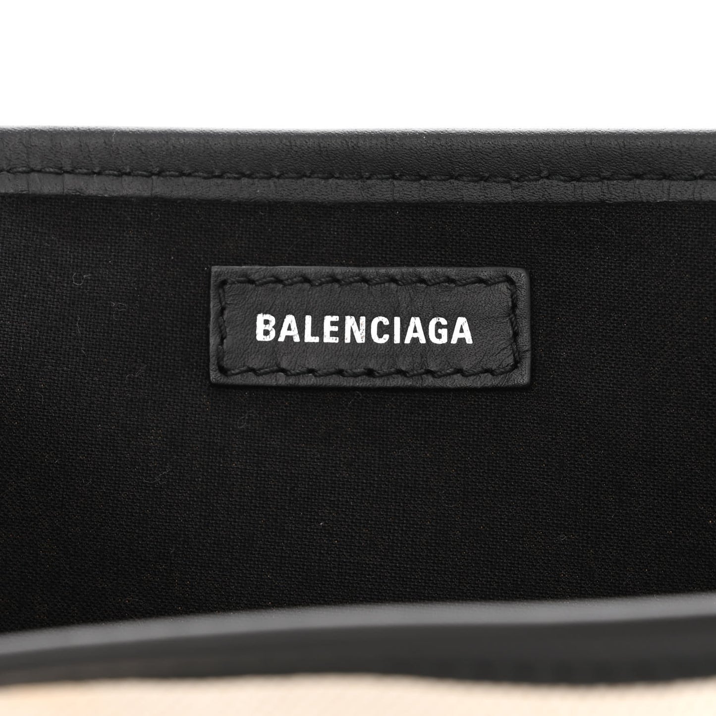 Cotton Canvas Calfskin Navy Cabas XS Natural Black