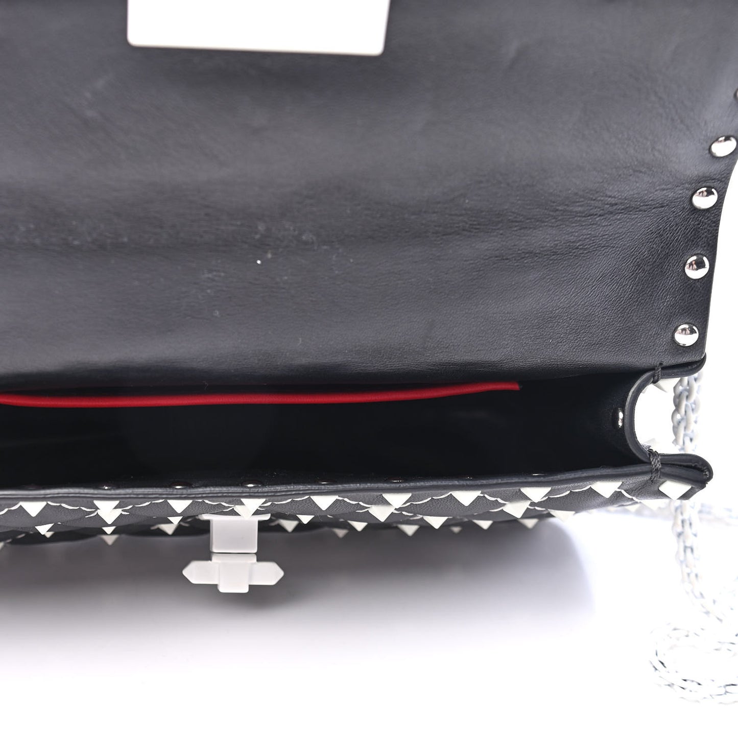 Lambskin Small Free Rockstud Spike Shoulder Bag Black