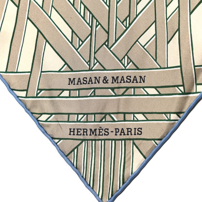 Hermes Silk Masan & Masan Scarf 90 Grege Potiron Bois De Rose 2 of 7