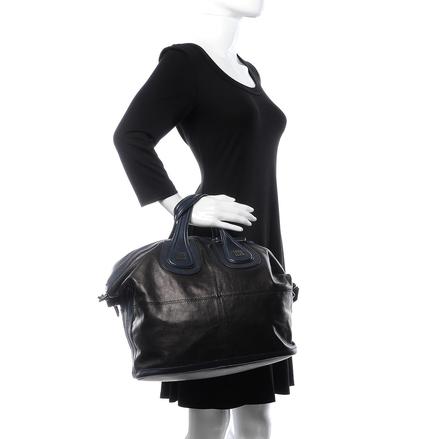 Givenchy Calfskin Medium Nightingale Navy Black 2 of 9