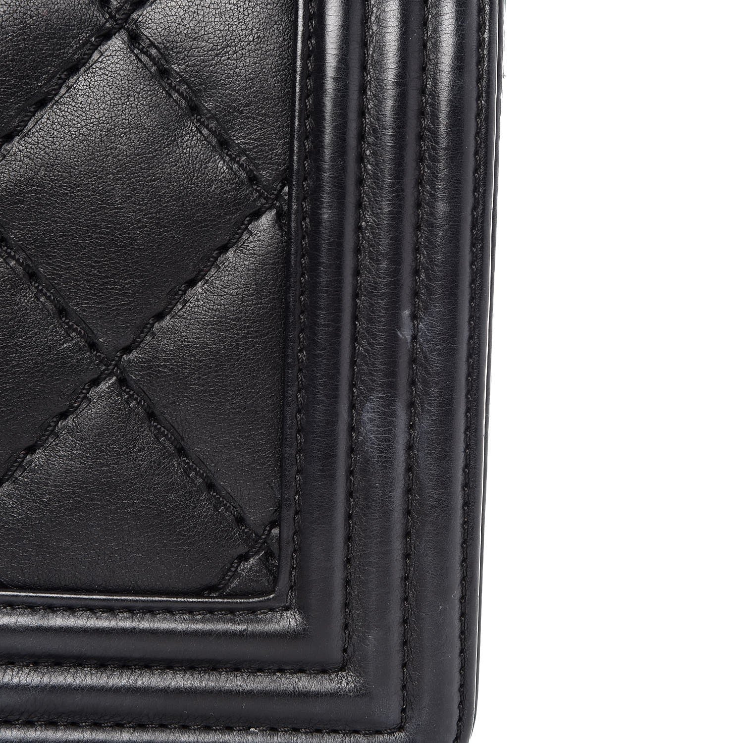 Chanel Calfskin Double Stitch Medium Boy Flap Black 8 of 15