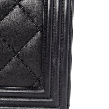 Chanel Calfskin Double Stitch Medium Boy Flap Black 8 of 15