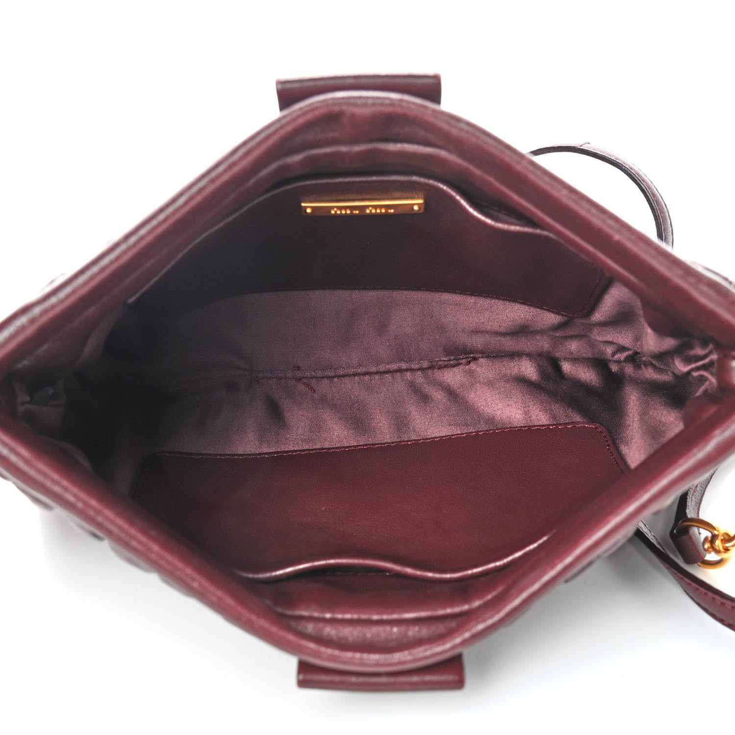 Miu Miu Nappa Matelasse Crossbody Clutch Granato 5 of 12