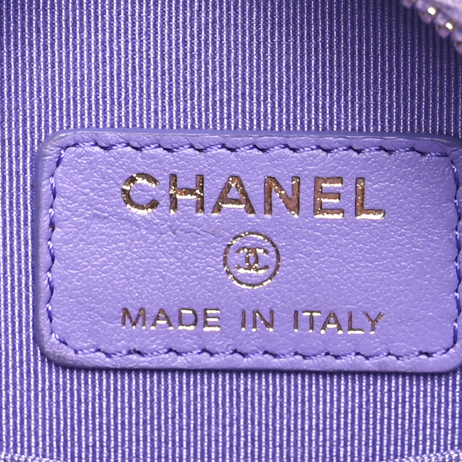 Chanel Caviar Quilted Round Clutch With Chain Purple 6 of 10