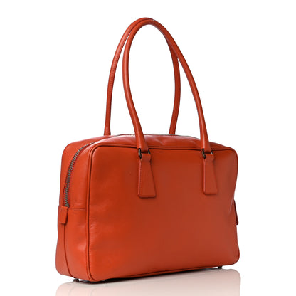 Prada Saffiano Lux Bowler Fuoco 2 of 20