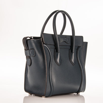 Celine Drummed Calfskin Micro Luggage Orage 3 of 7
