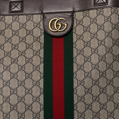 Gucci GG Supreme Monogram Web Large Ophidia Vertical Shopping Tote Brown 9 of 13