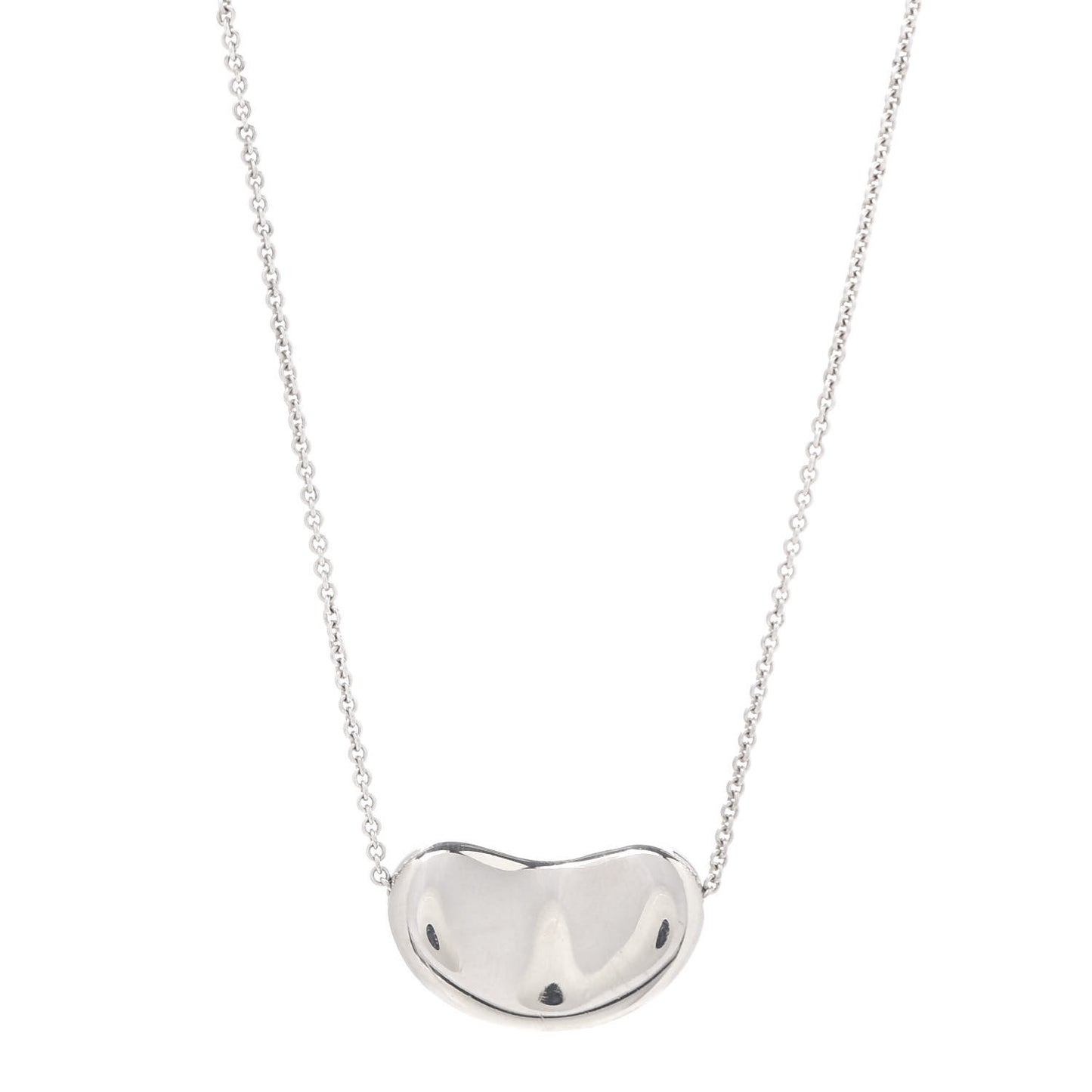 Sterling Silver 20mm Elsa Peretti Bean Pendant Necklace