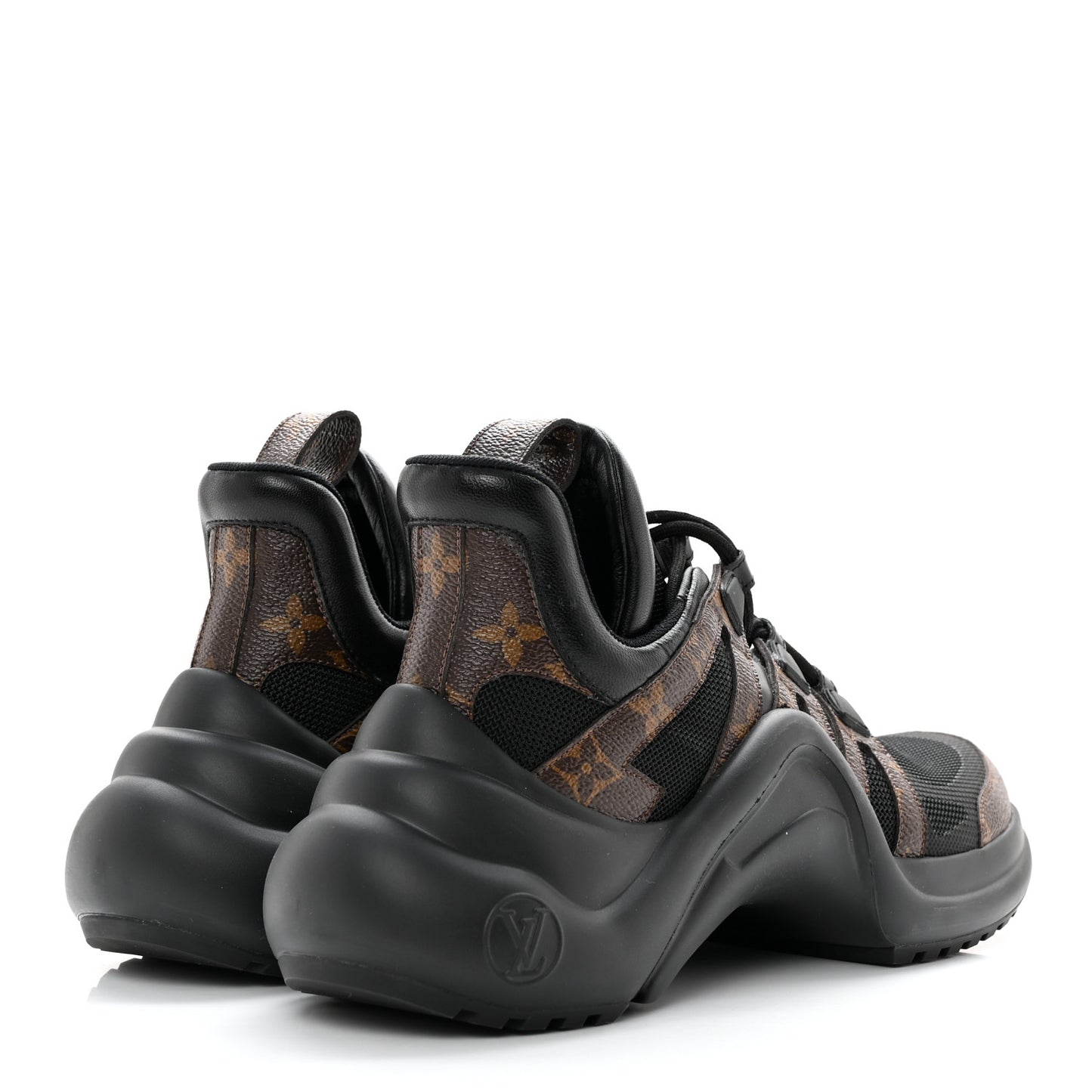 Calfskin Patent Monogram LV Archlight Sneakers 38.5 Black