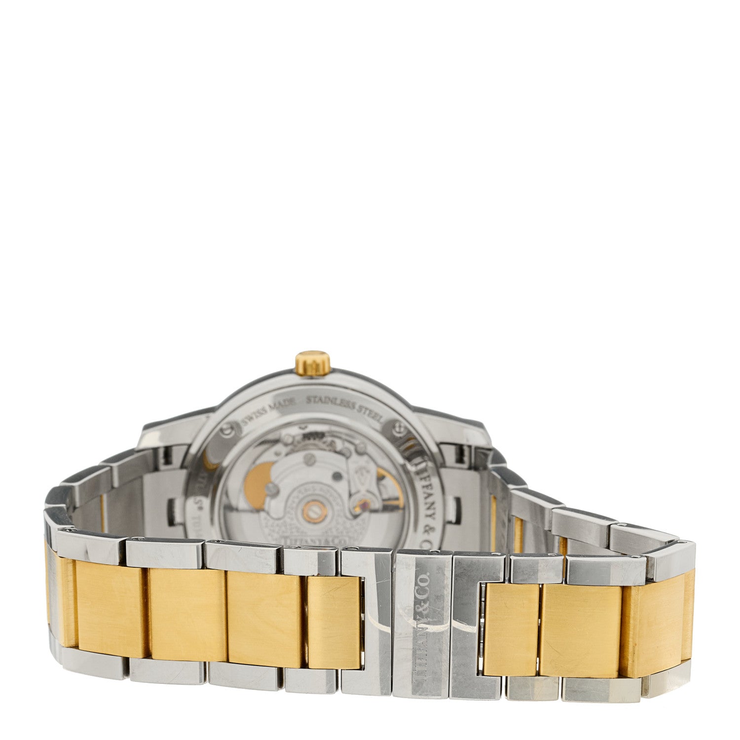 Tiffany Stainless Steel 18K Yellow Gold 37mm Atlas 3-Hand Automatic Watch 3 of 4