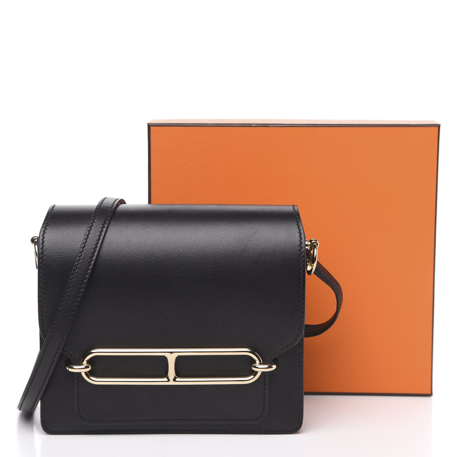 Hermes Evergrain Mini Sac Roulis Black 9 of 10