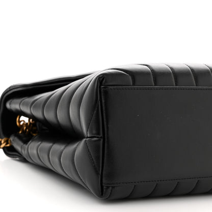 Saint Laurent Calfskin Y Quilted Monogram Monochrome Medium Loulou Chain Satchel Black 9 of 10