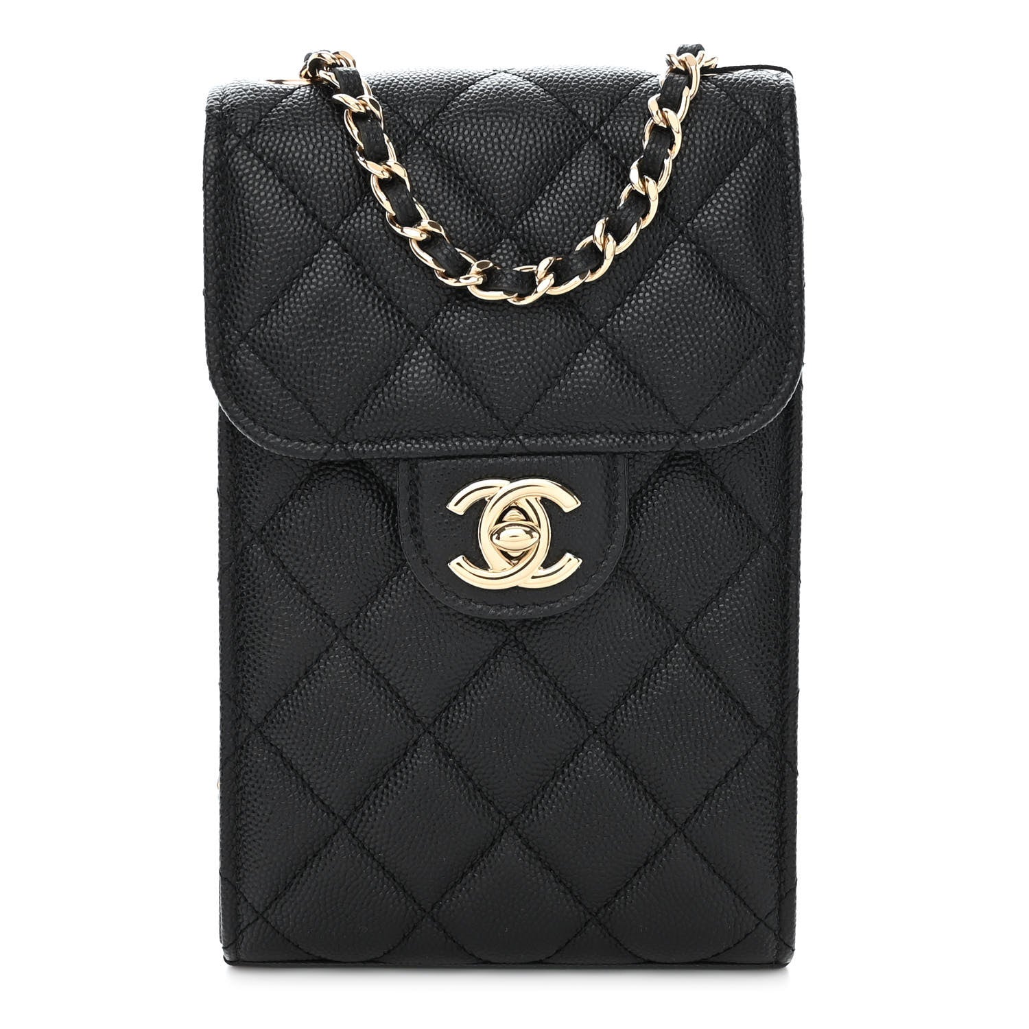 Chanel Caviar Quilted Classic Phone Holder Black 1 of 11