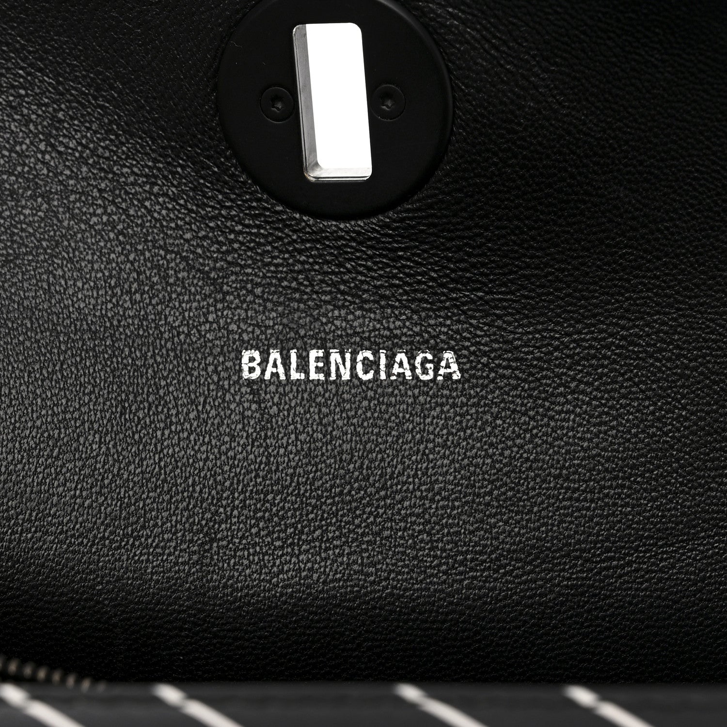 Balenciaga Calfskin All Over Logo Flap S Bag Black 8 of 19