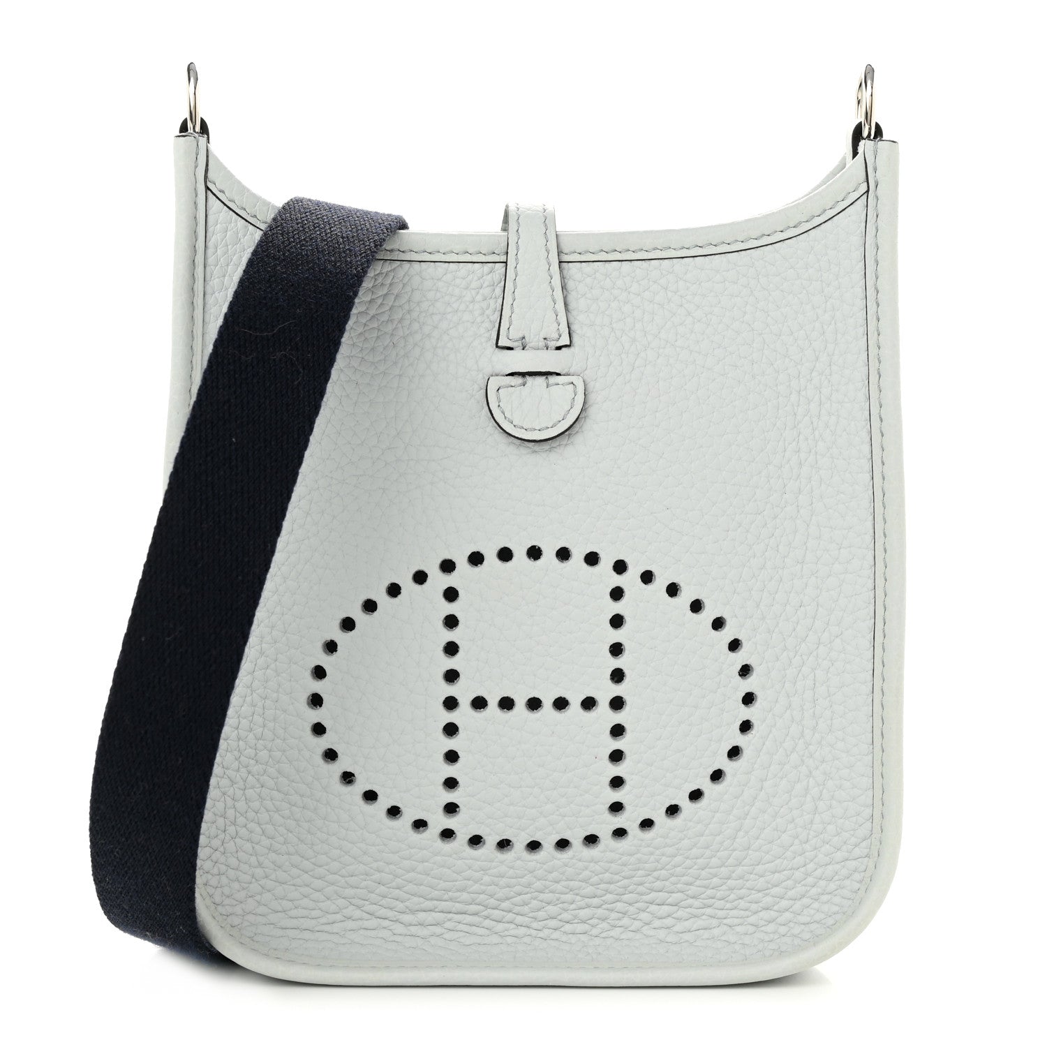 Hermes Taurillon Clemence Amazone Evelyne TPM Bleu Pale Indigo 1 of 10