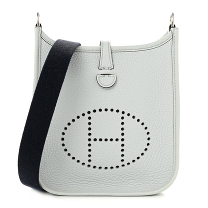 Hermes Taurillon Clemence Amazone Evelyne TPM Bleu Pale Indigo 1 of 10