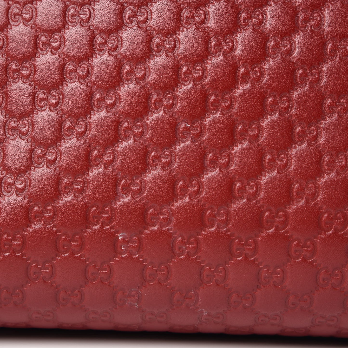 Soft Microguccissima Medium Zippered Satchel Rosso