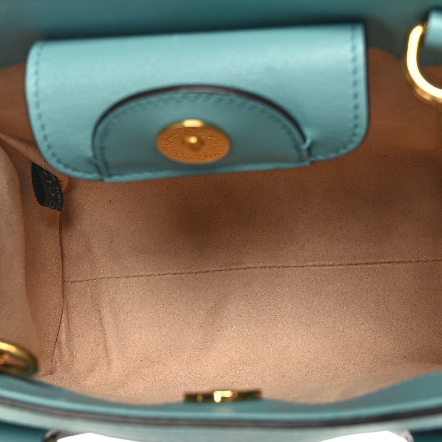 Wonka Grain Calfskin Mini Diana Tote Bag Dusty Azure Orange Fluo