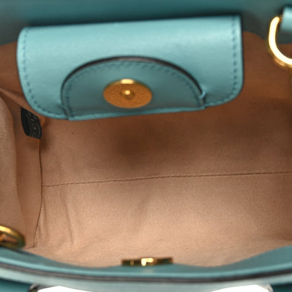 Gucci Wonka Grain Calfskin Mini Diana Tote Bag Dusty Azure Orange Fluo 5 of 11