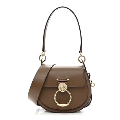 Chloe Calfskin Small Tess Bag Dark Nut 1 of 10