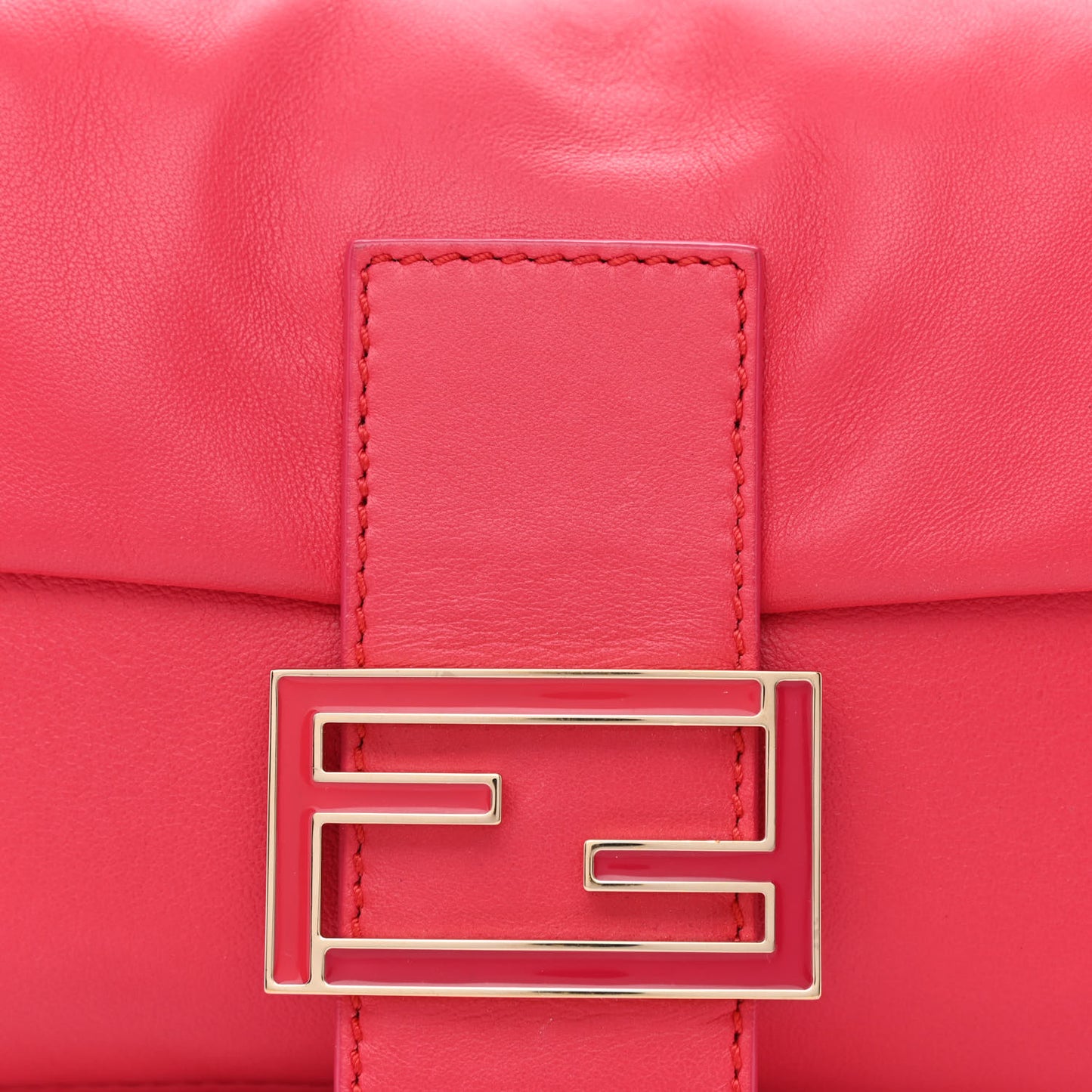 Vitello Enamel Baguette Pink
