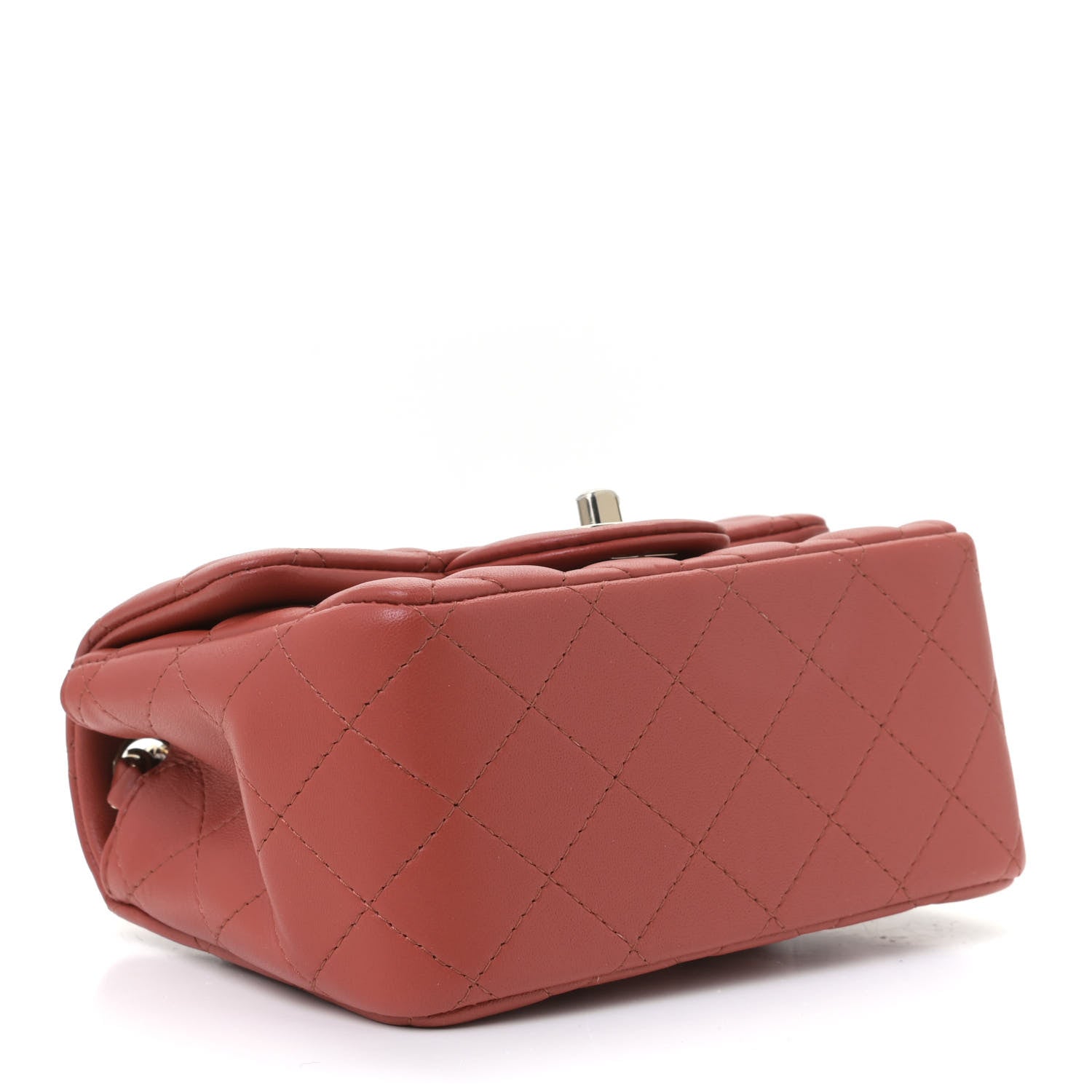 Chanel Lambskin Quilted Mini Square Flap Brown 4 of 11
