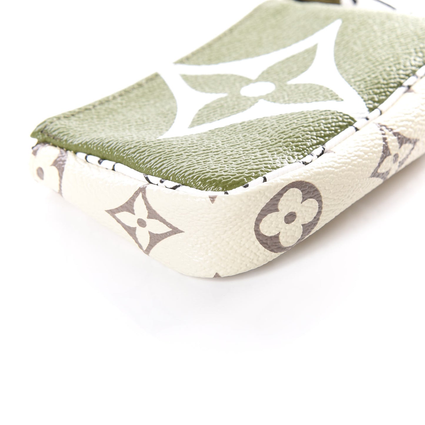 Monogram Giant Micro Pochette Accessories Kaki White