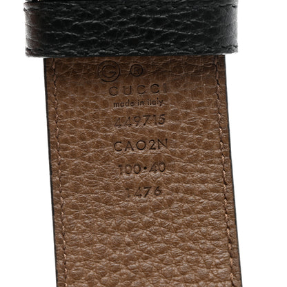 Gucci Calfskin 1973 Reversible Belt 100 40 Black Brown 3 of 5