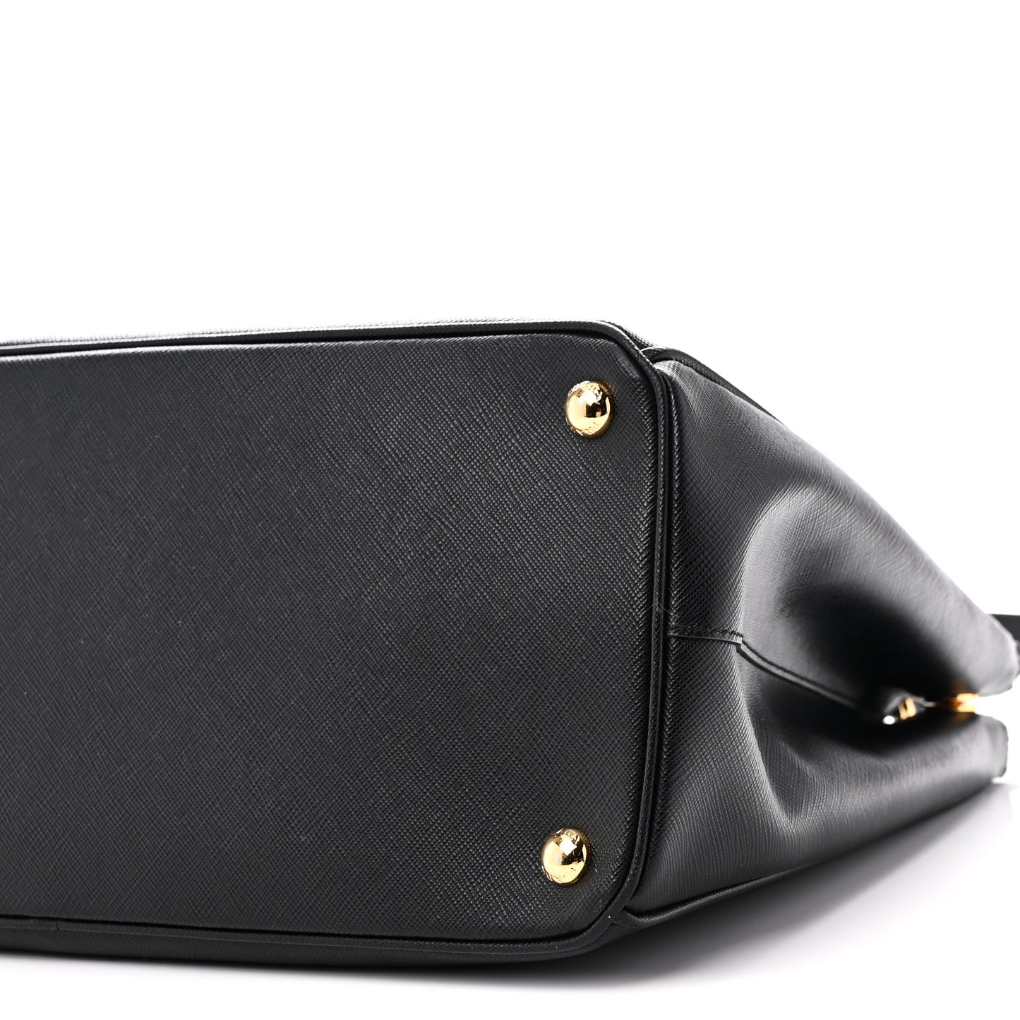 Saffiano Medium Galleria Double Zip Tote Black