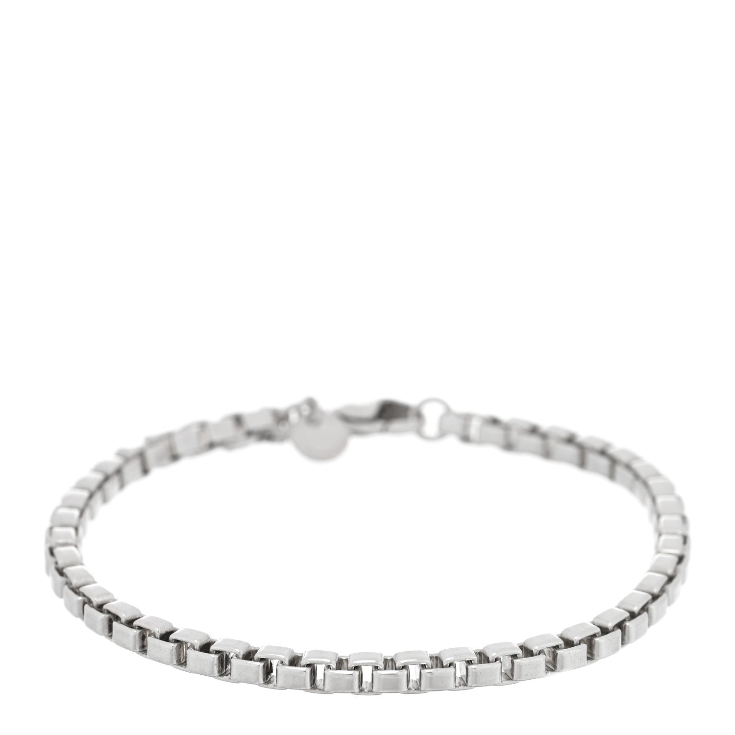 Tiffany Sterling Silver 4mm Venetian Link Bracelet 1 of 3