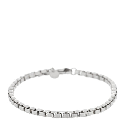 Tiffany Sterling Silver 4mm Venetian Link Bracelet 1 of 3