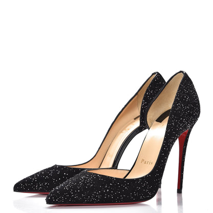 Christian Louboutin Crosta Meteor Patent Iriza 100 Pumps 39.5 Black 3 of 8