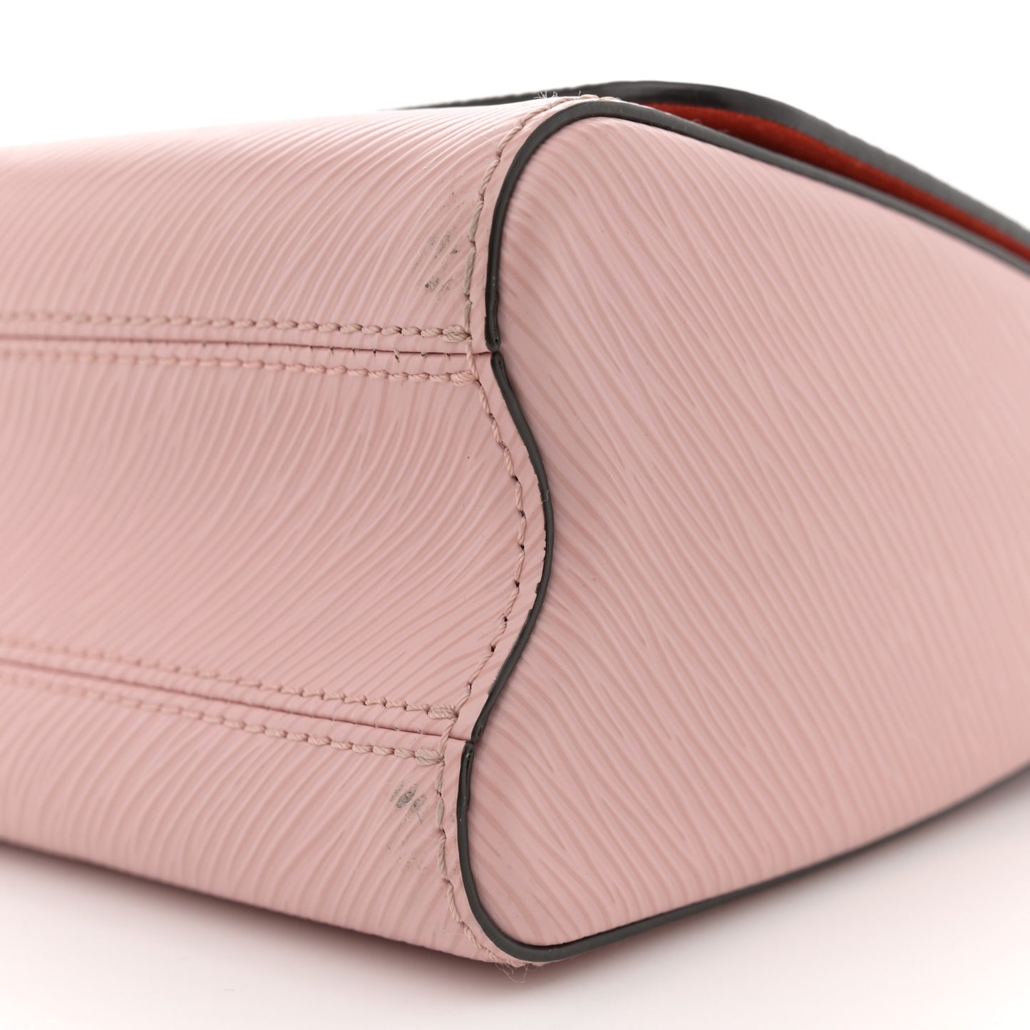 Epi Travel Stickers Twist Shoulder Bag MM Rose Ballerine