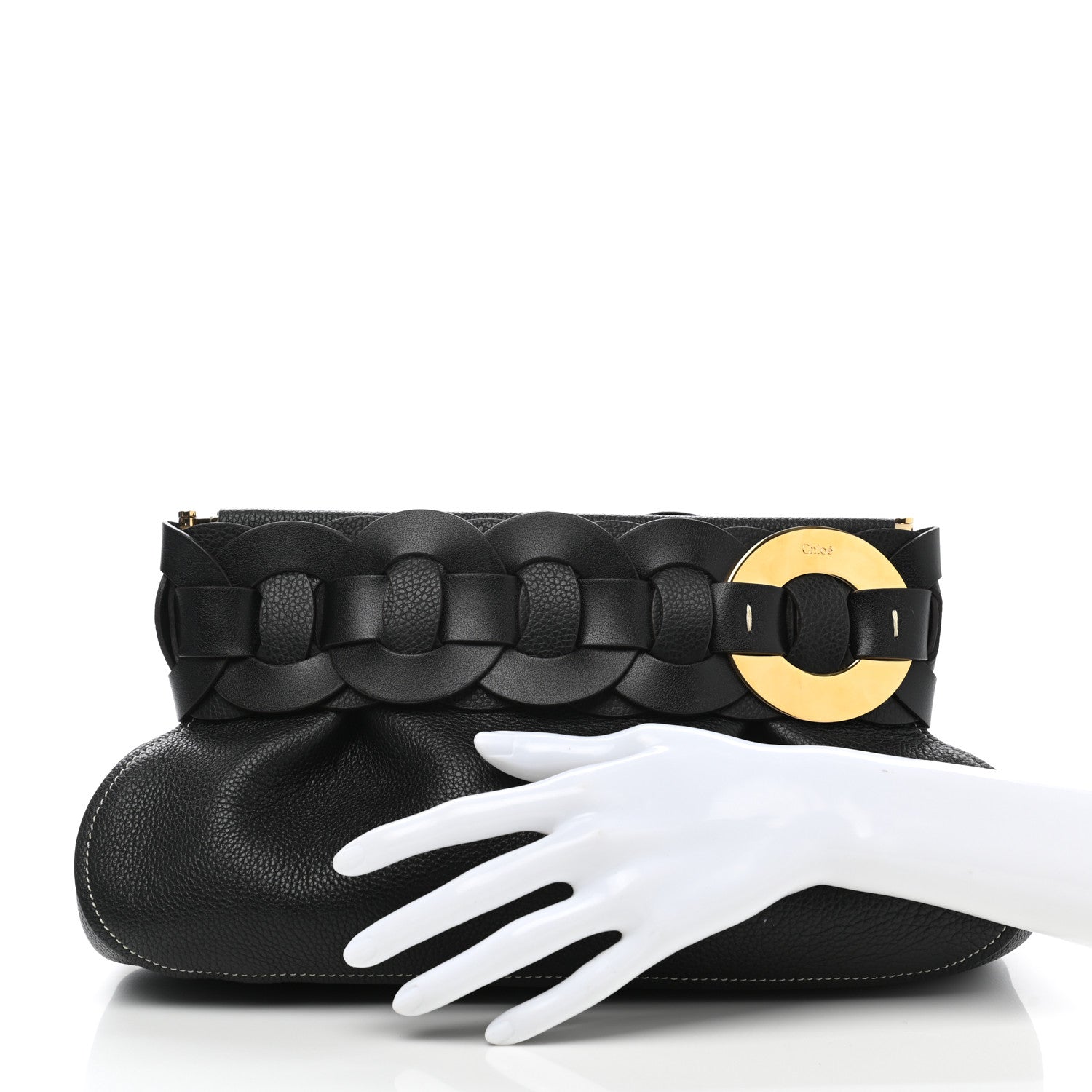 Chloe Grained Calfskin Darryl Clutch Black 2 of 8