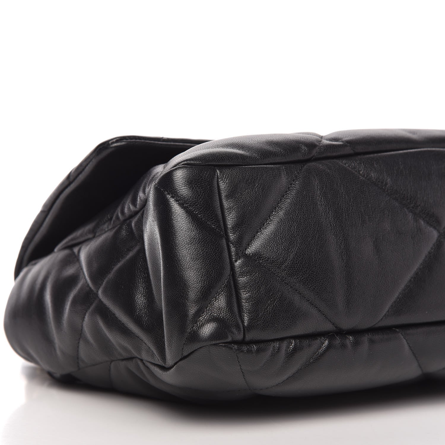 Chanel Shiny Goatskin Quilted Large Chanel 19 Flap Black 6 of 10