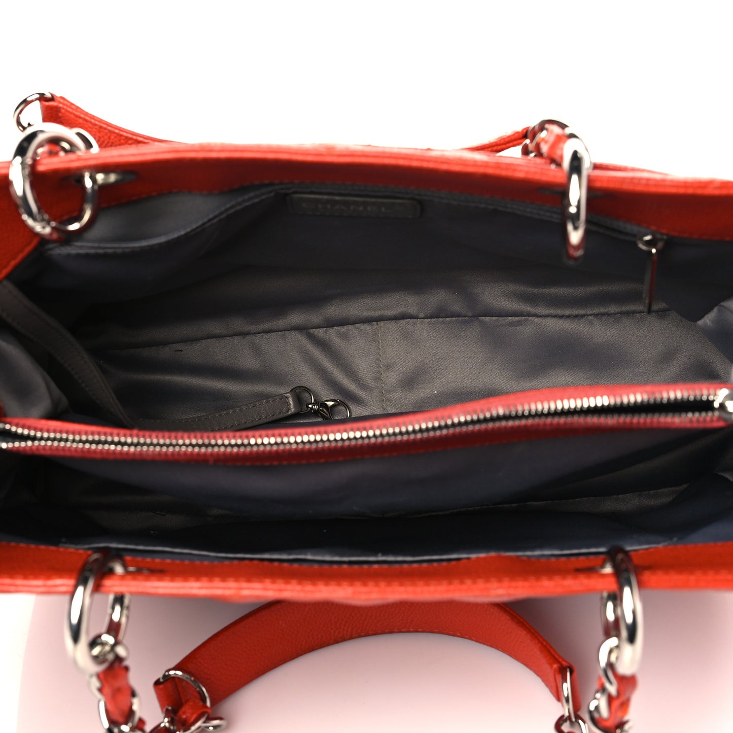 Caviar Quilted Grand Shopping Tote GST Orange
