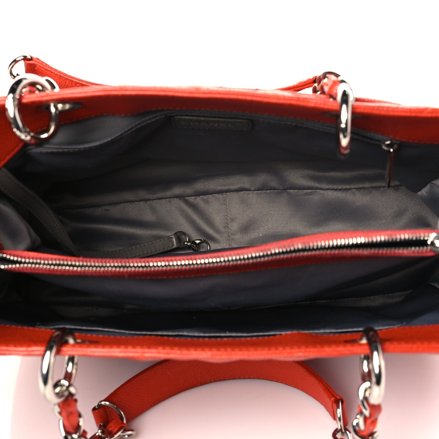 Chanel Caviar Quilted Grand Shopping Tote GST Orange 5 of 10