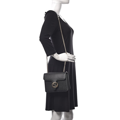 Gucci Dollar Calfskin Small Interlocking G Shoulder Bag Black 2 of 10