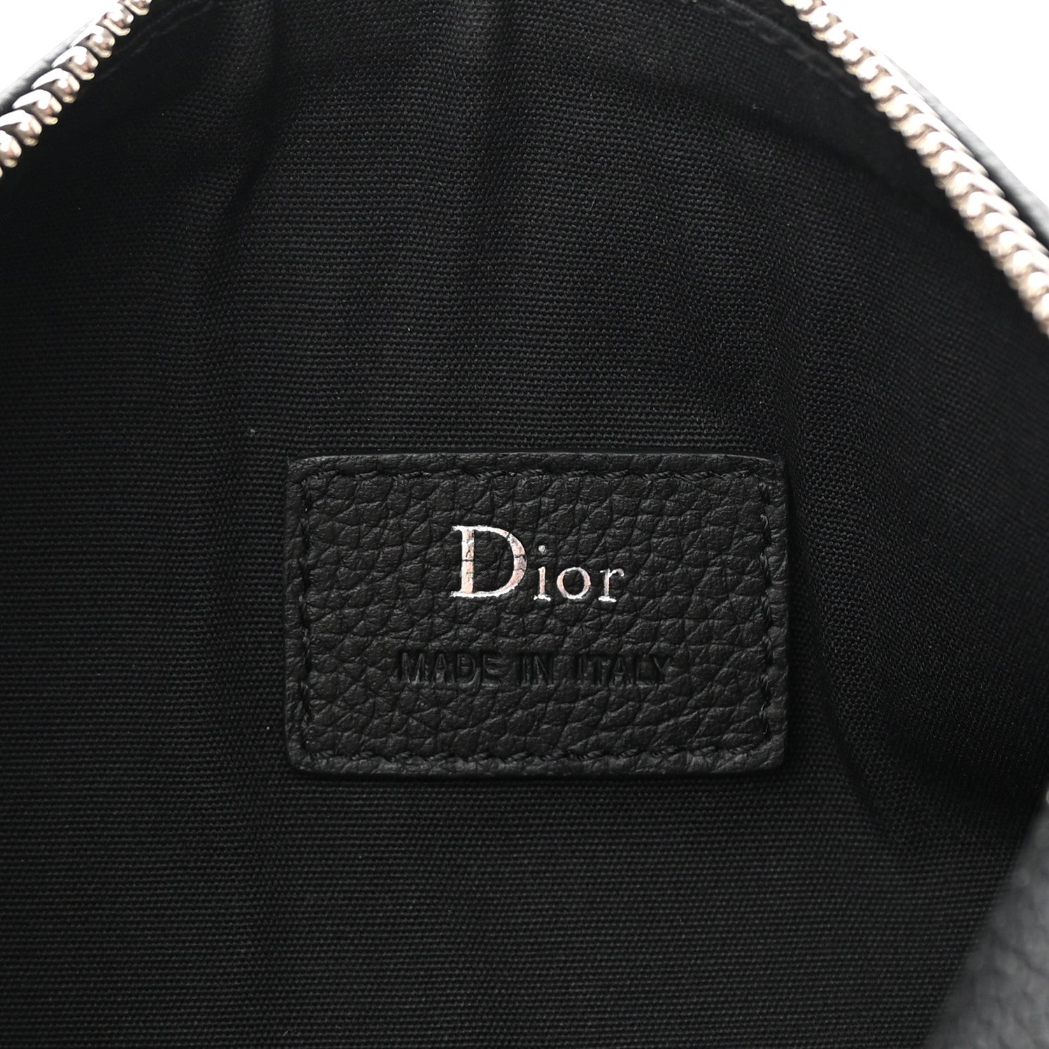 Christian Dior HOMME Grained Calfskin Mens Roller Pouch Black 6 of 12