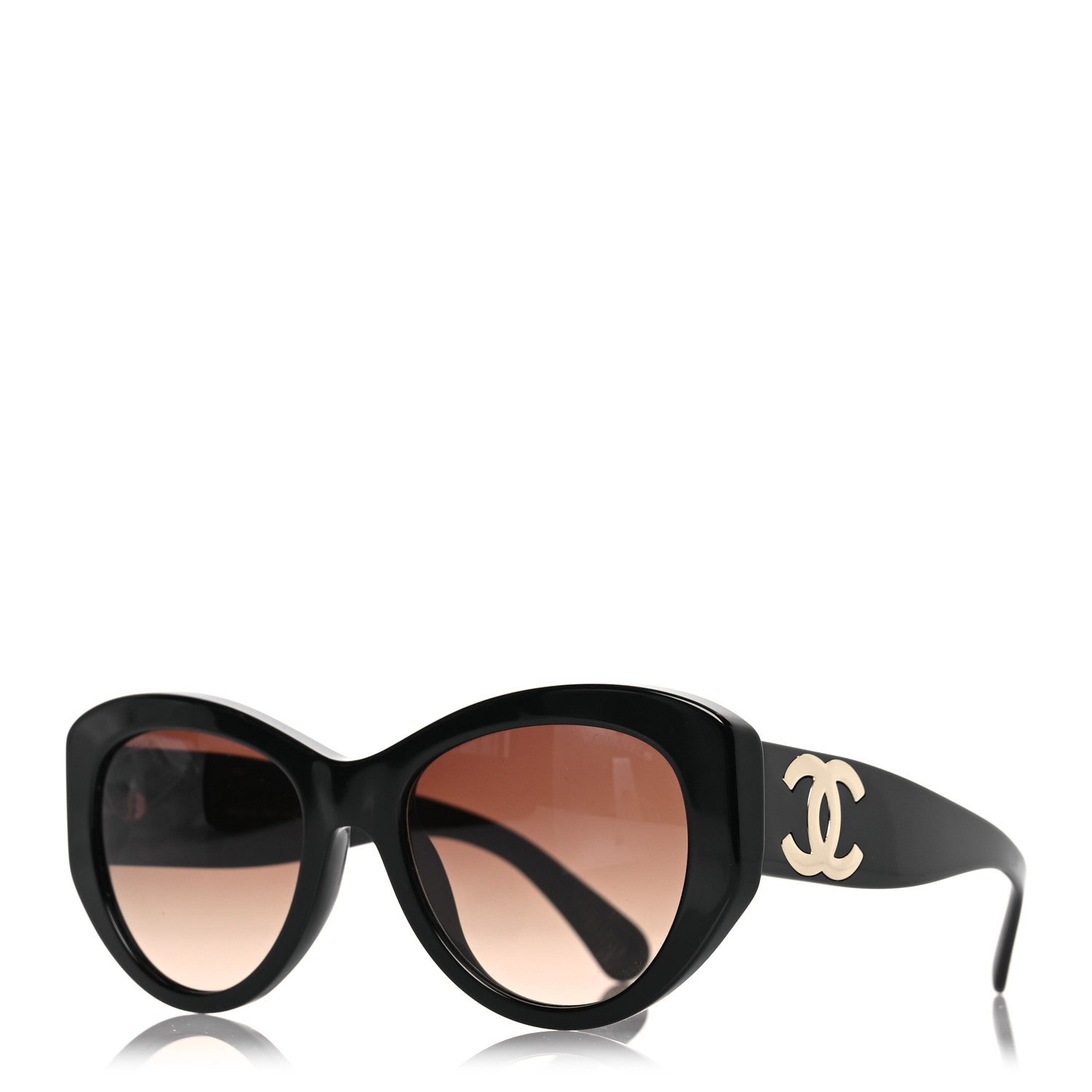 Chanel Acetate Butterfly Large CC Sunglasses 5492-A Black 1 of 9
